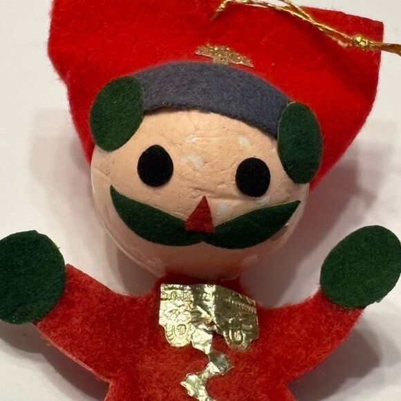 Vintage Christmas Toy Soldier Nutcracker Ornament Figurine Set Green Red Black - Picture 2 of 6